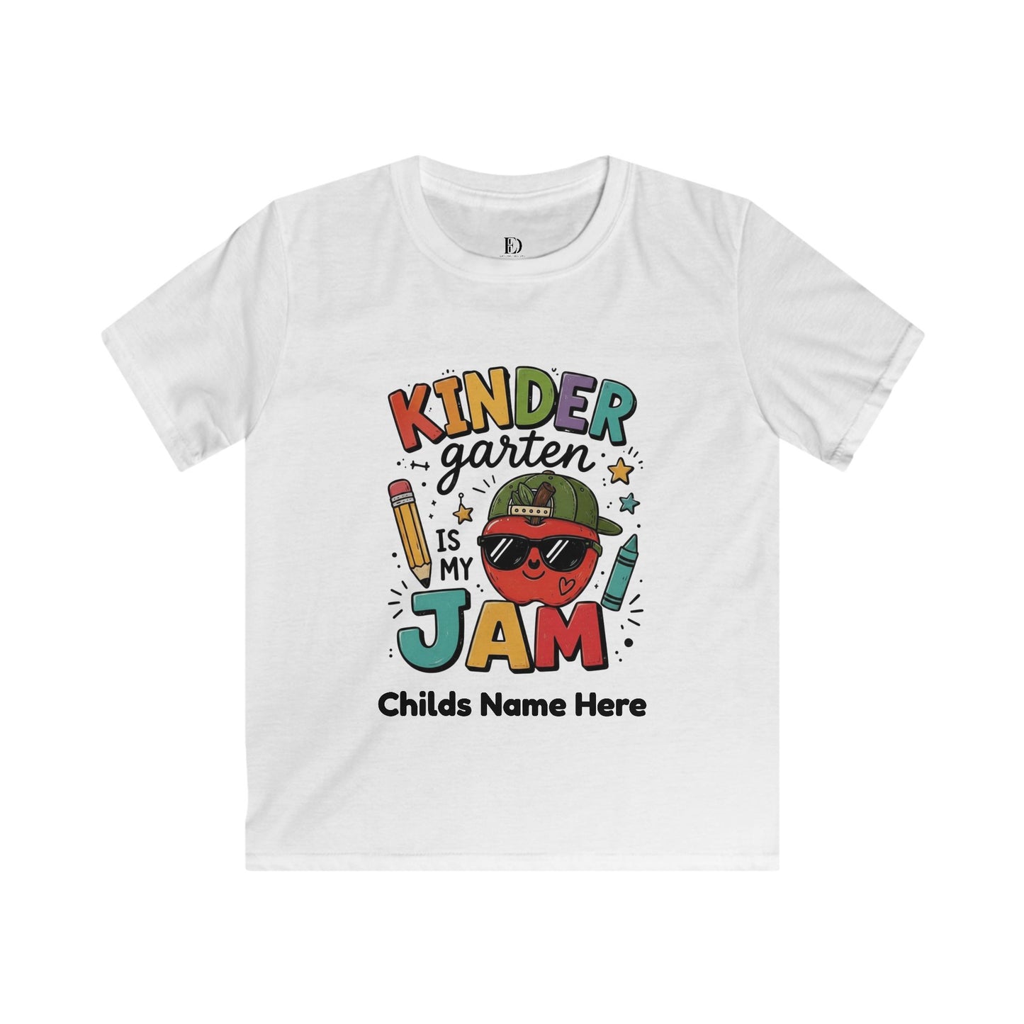 Kindergarten Is My Jam Kids T-Shirt — Personalized Back-to-School Shirt