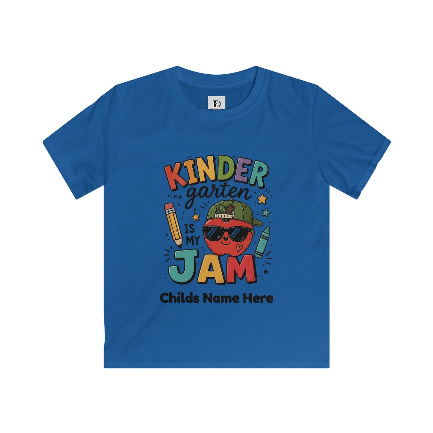 Kindergarten Is My Jam Kids T-Shirt — Personalized Back-to-School Shirt