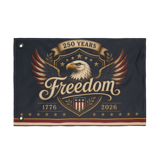 250 Years of Freedom Eagle Flag | America 250 Patriotic Banner 1776–2026