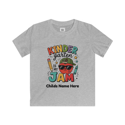 Kindergarten Is My Jam Kids T-Shirt — Personalized Back-to-School Shirt