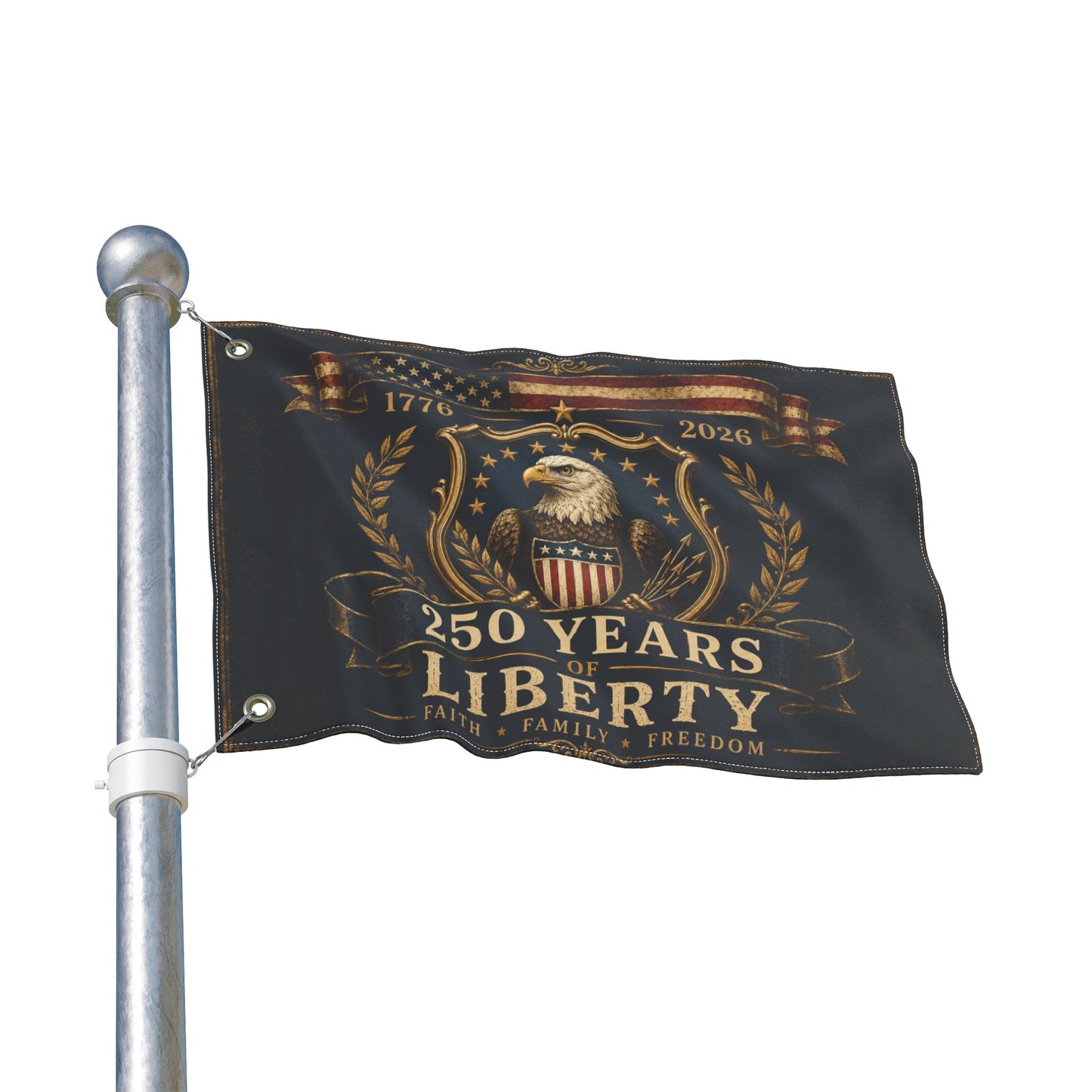 America 250 Eagle Liberty Flag | 1776–2026 Patriotic Heritage Banner