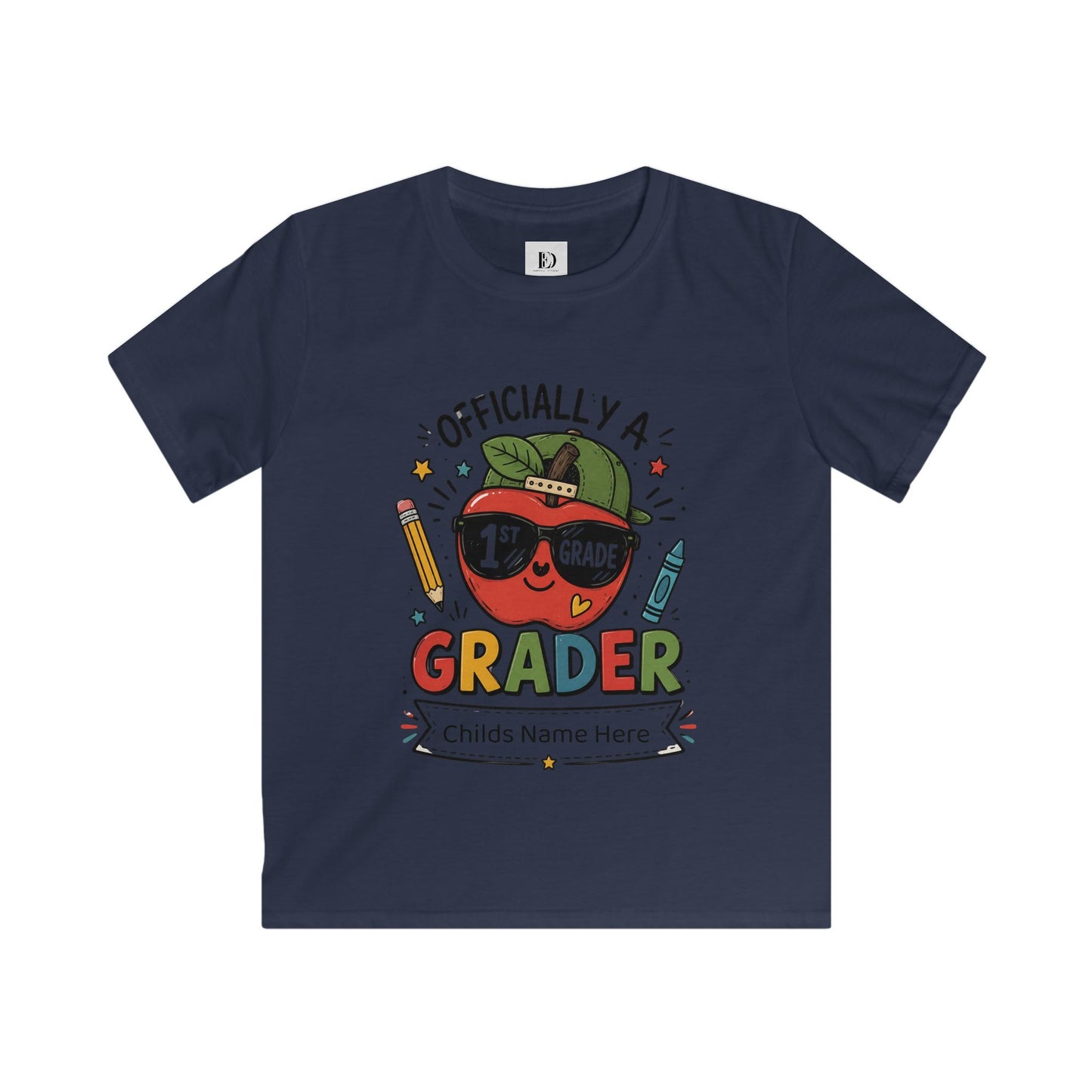 Officially a 1st Grade Grader Kids Tee — Personalized Back-to-School Shirt