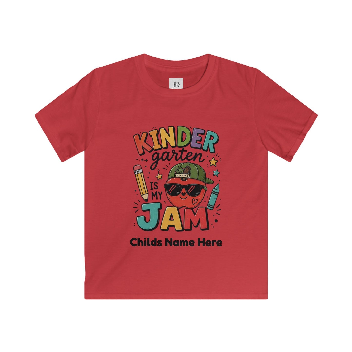 Kindergarten Is My Jam Kids T-Shirt — Personalized Back-to-School Shirt