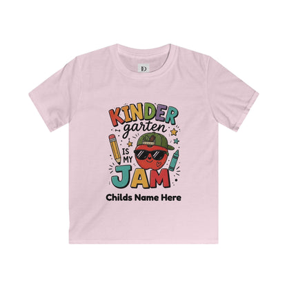 Kindergarten Is My Jam Kids T-Shirt — Personalized Back-to-School Shirt