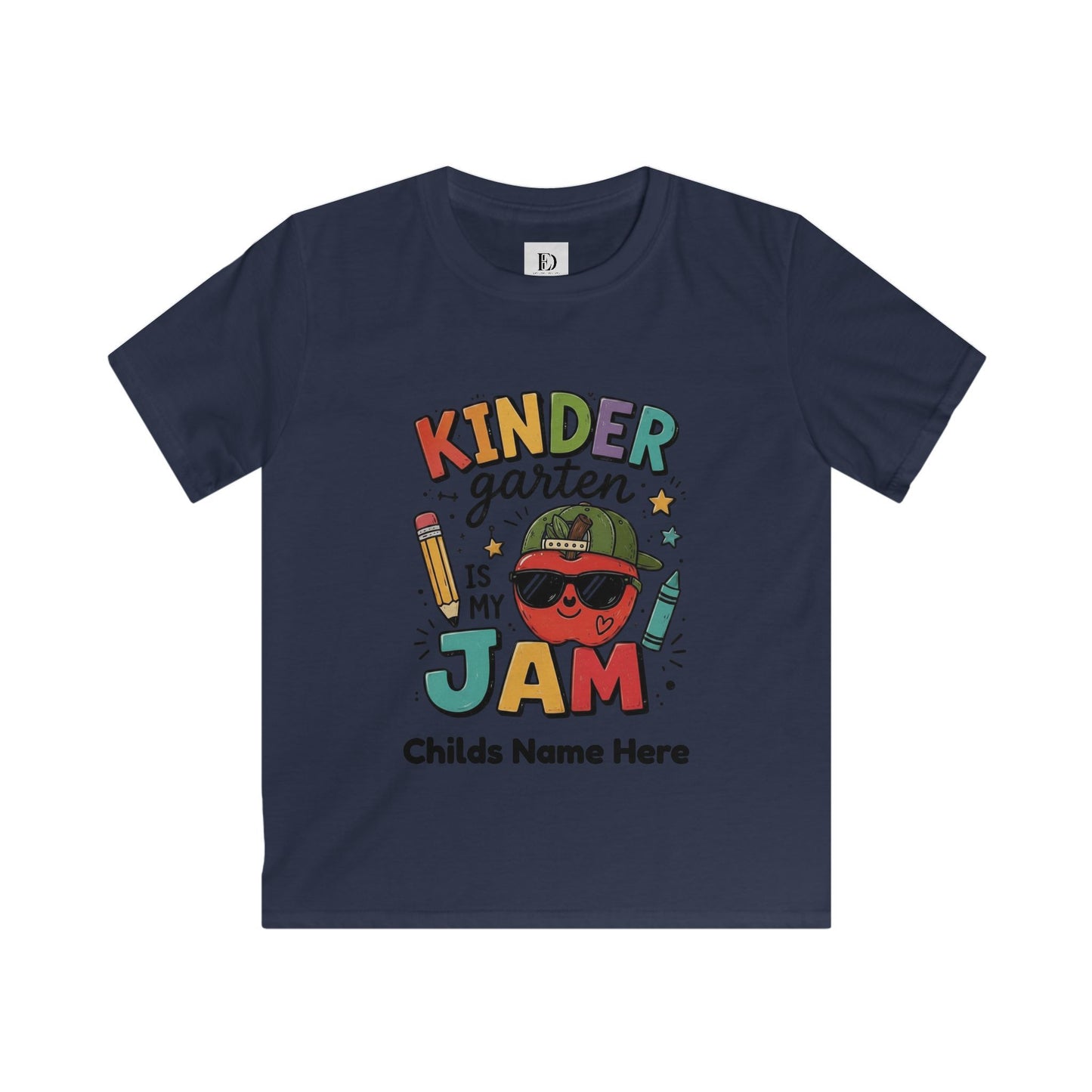 Kindergarten Is My Jam Kids T-Shirt — Personalized Back-to-School Shirt