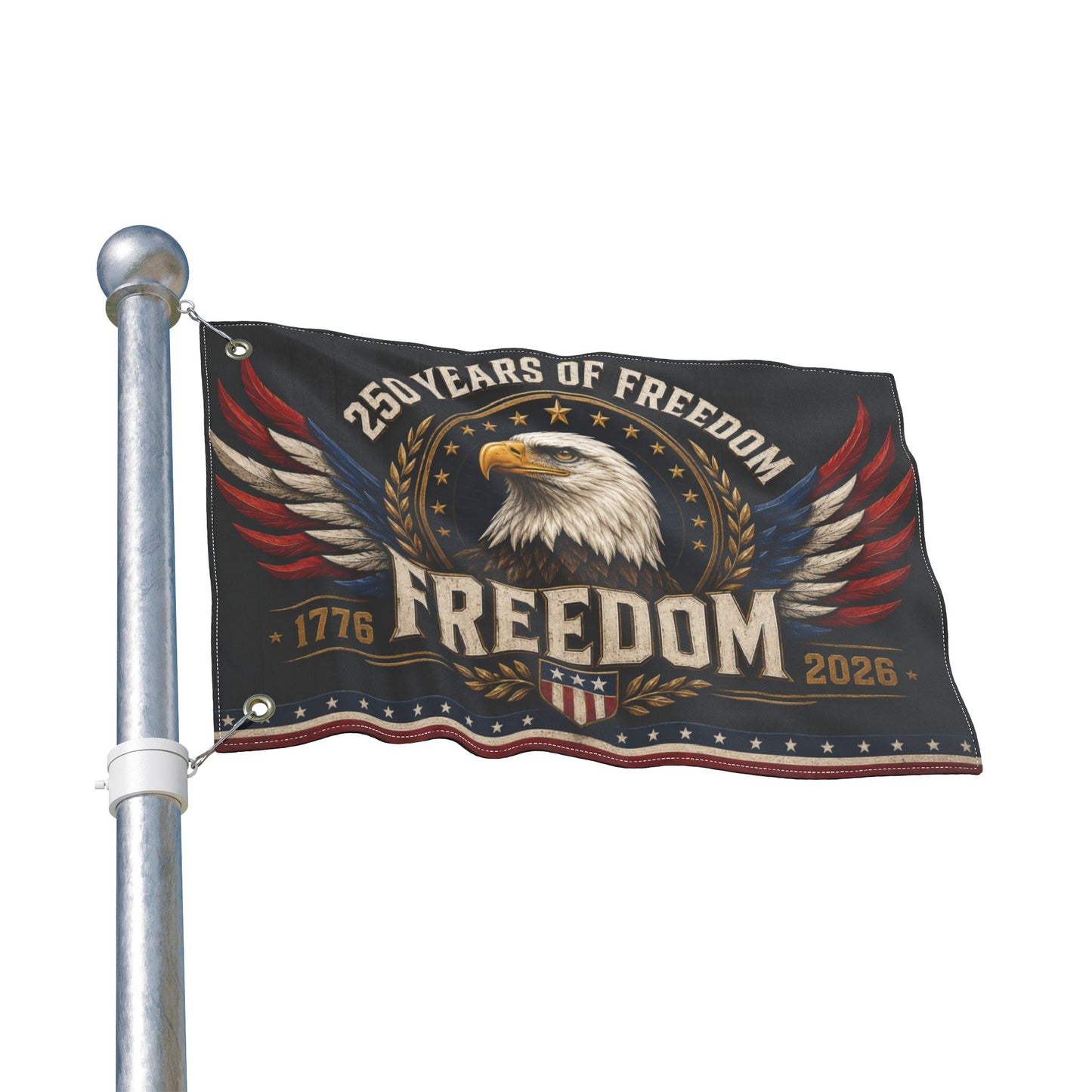 250 Years of Freedom Eagle Flag | America 250 Patriotic Banner 1776–2026