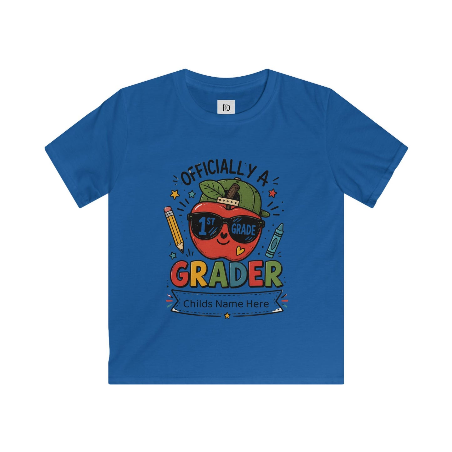 Officially a 1st Grade Grader Kids Tee — Personalized Back-to-School Shirt