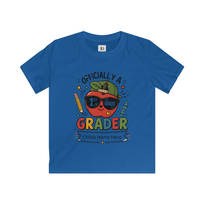 Officially a 1st Grade Grader Kids Tee — Personalized Back-to-School Shirt