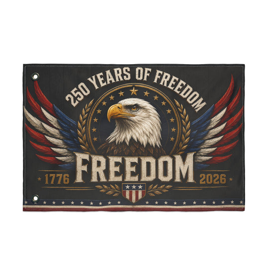 250 Years of Freedom Eagle Flag | America 250 Patriotic Banner 1776–2026