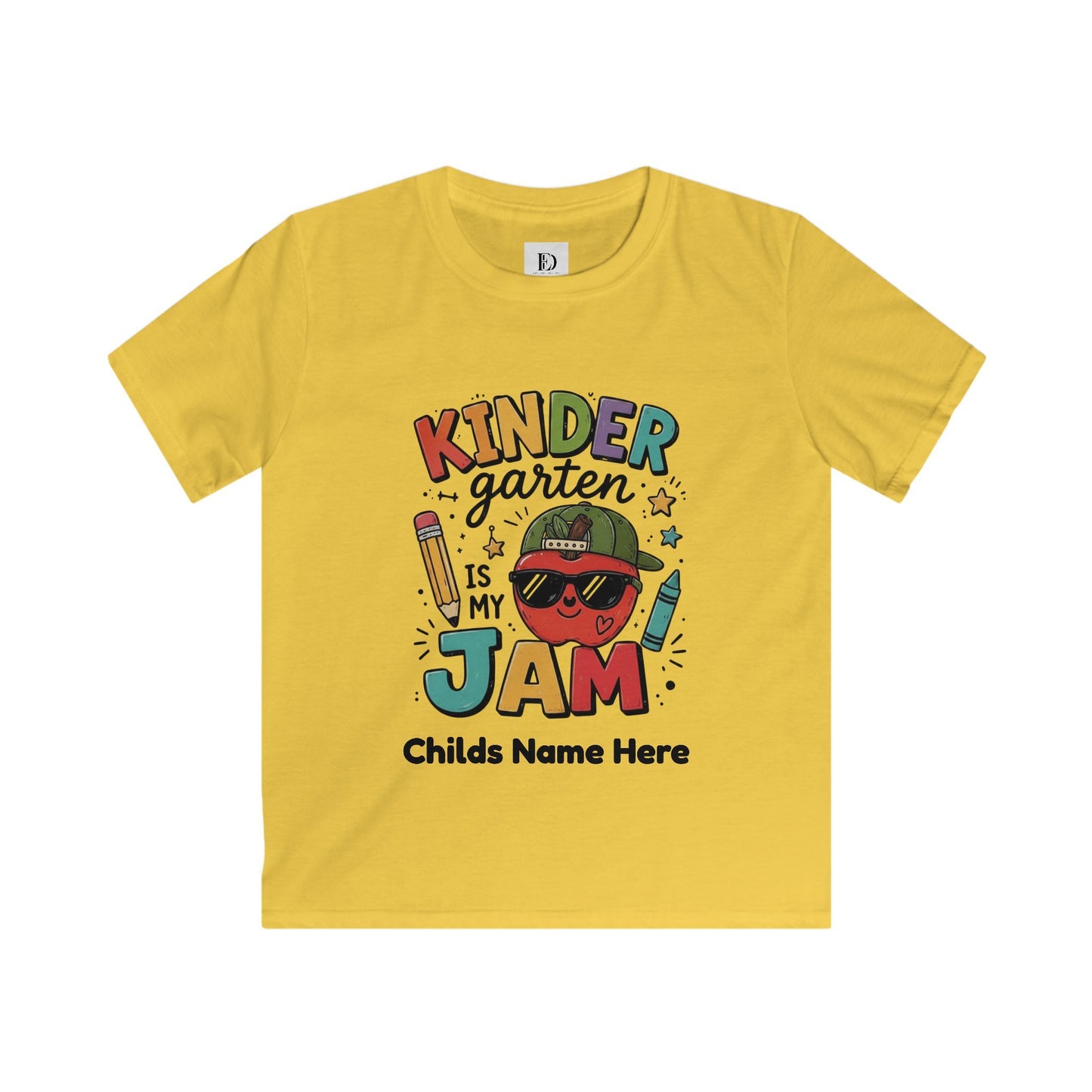 Kindergarten Is My Jam Kids T-Shirt — Personalized Back-to-School Shirt