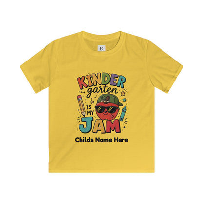 Kindergarten Is My Jam Kids T-Shirt — Personalized Back-to-School Shirt