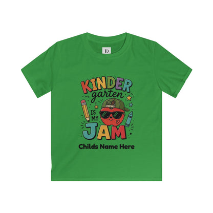 Kindergarten Is My Jam Kids T-Shirt — Personalized Back-to-School Shirt