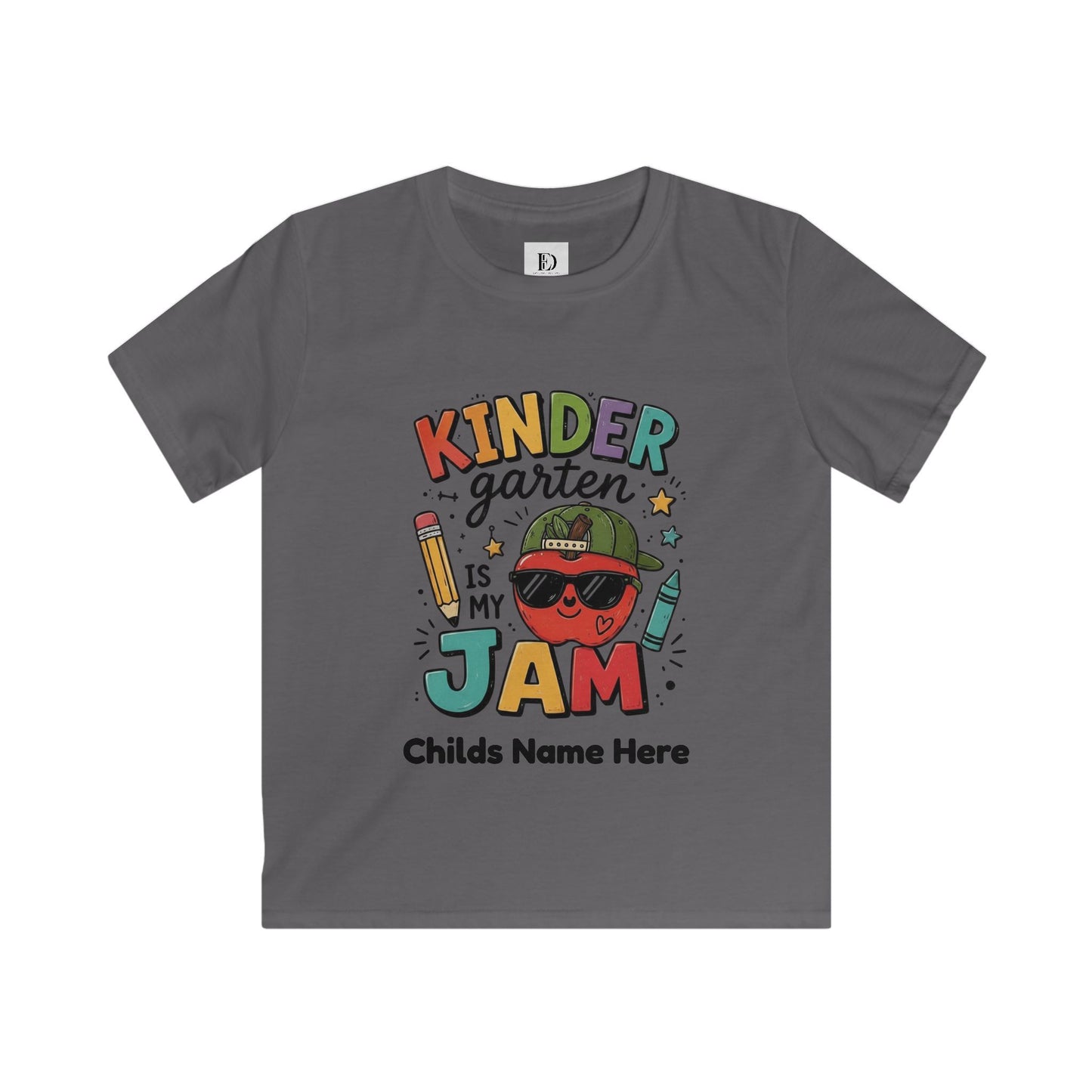 Kindergarten Is My Jam Kids T-Shirt — Personalized Back-to-School Shirt