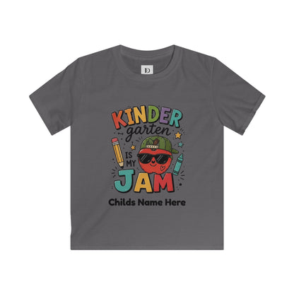 Kindergarten Is My Jam Kids T-Shirt — Personalized Back-to-School Shirt