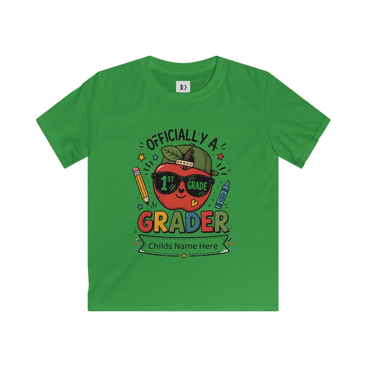 Officially a 1st Grade Grader Kids Tee — Personalized Back-to-School Shirt