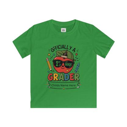 Officially a 1st Grade Grader Kids Tee — Personalized Back-to-School Shirt
