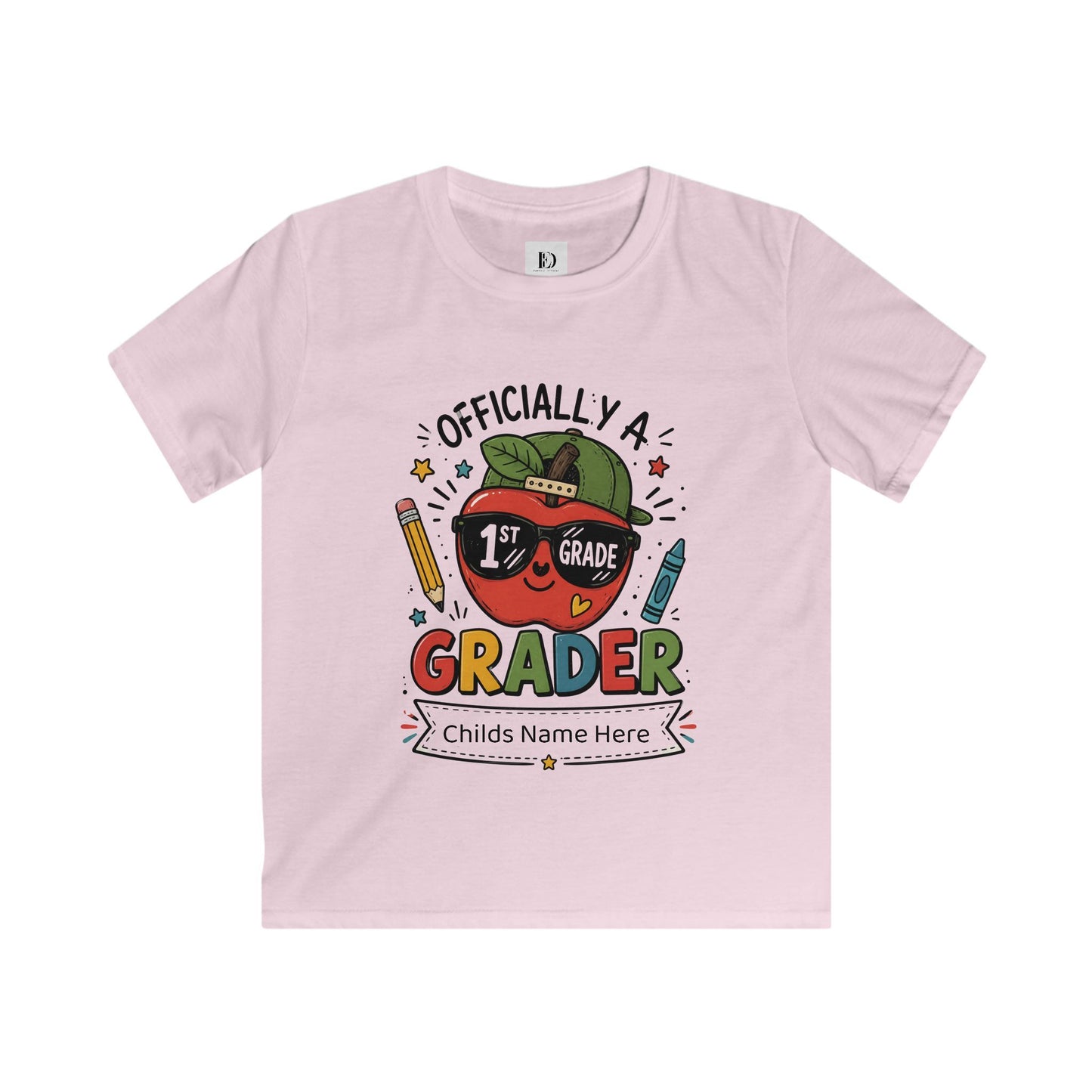 Officially a 1st Grade Grader Kids Tee — Personalized Back-to-School Shirt