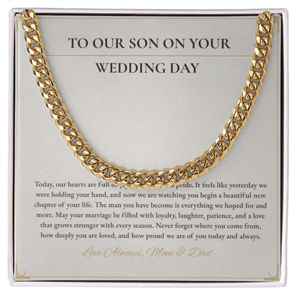Cuban Link Necklace – Meaningful Gift for Son on His Wedding Day