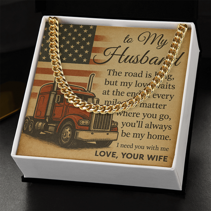 Trucker Husband Gift From Wife – Love Message Card