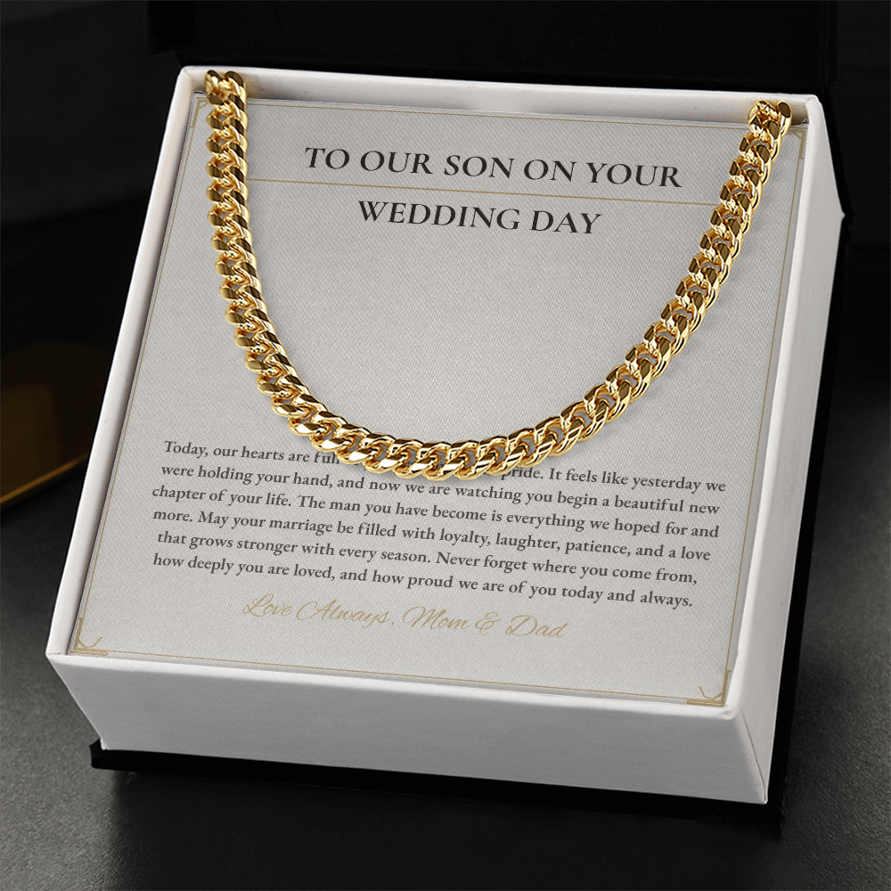 Cuban Link Necklace – Meaningful Gift for Son on His Wedding Day