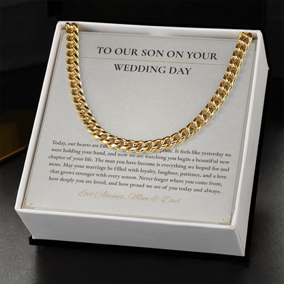 Cuban Link Necklace – Meaningful Gift for Son on His Wedding Day