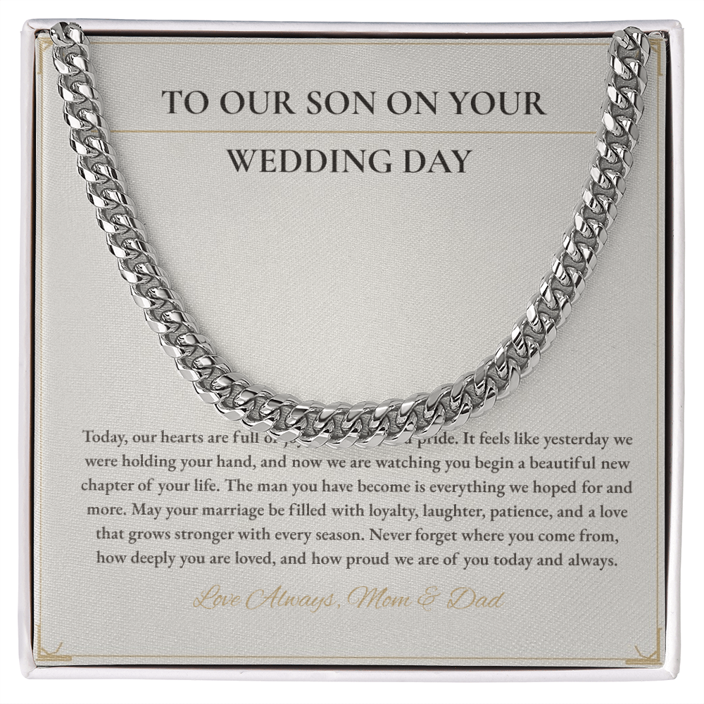 Cuban Link Necklace – Meaningful Gift for Son on His Wedding Day