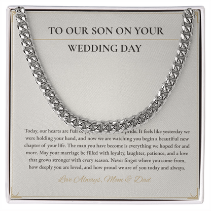 Cuban Link Necklace – Meaningful Gift for Son on His Wedding Day