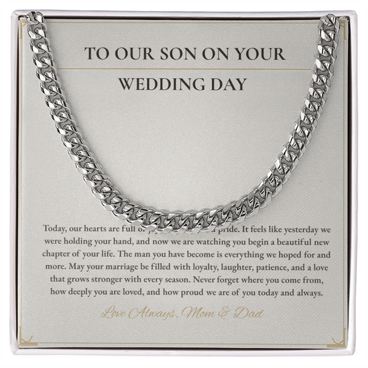 Cuban Link Necklace – Meaningful Gift for Son on His Wedding Day