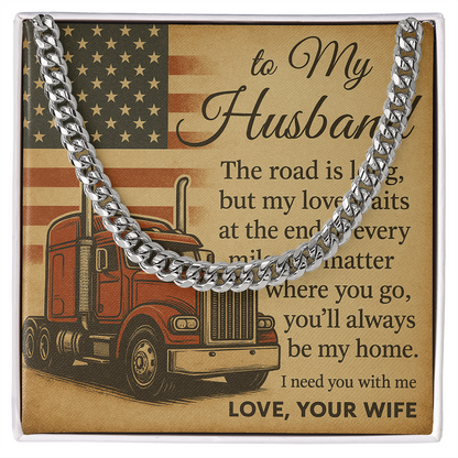 Trucker Husband Gift From Wife – Love Message Card