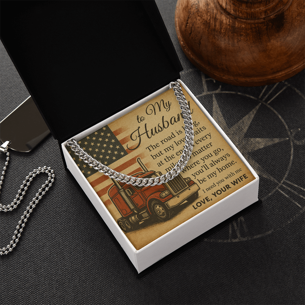 Trucker Husband Gift From Wife – Love Message Card