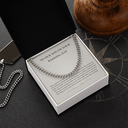 Cuban Link Necklace – Meaningful Gift for Son on His Wedding Day