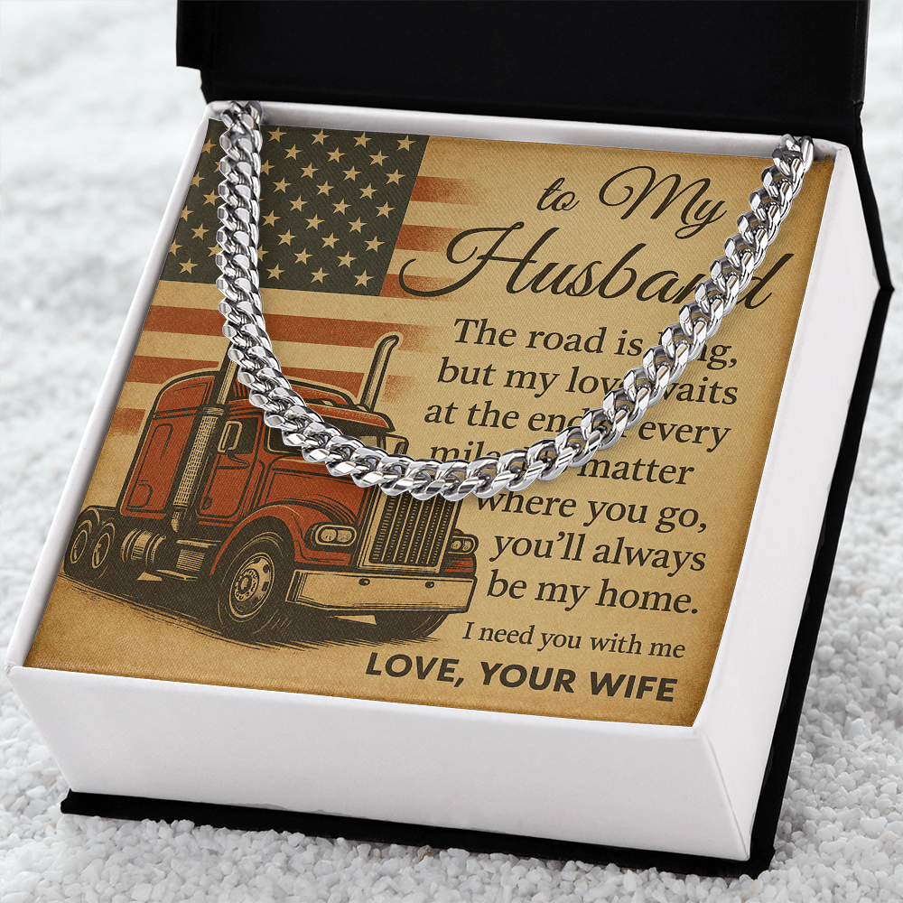 Trucker Husband Gift From Wife – Love Message Card