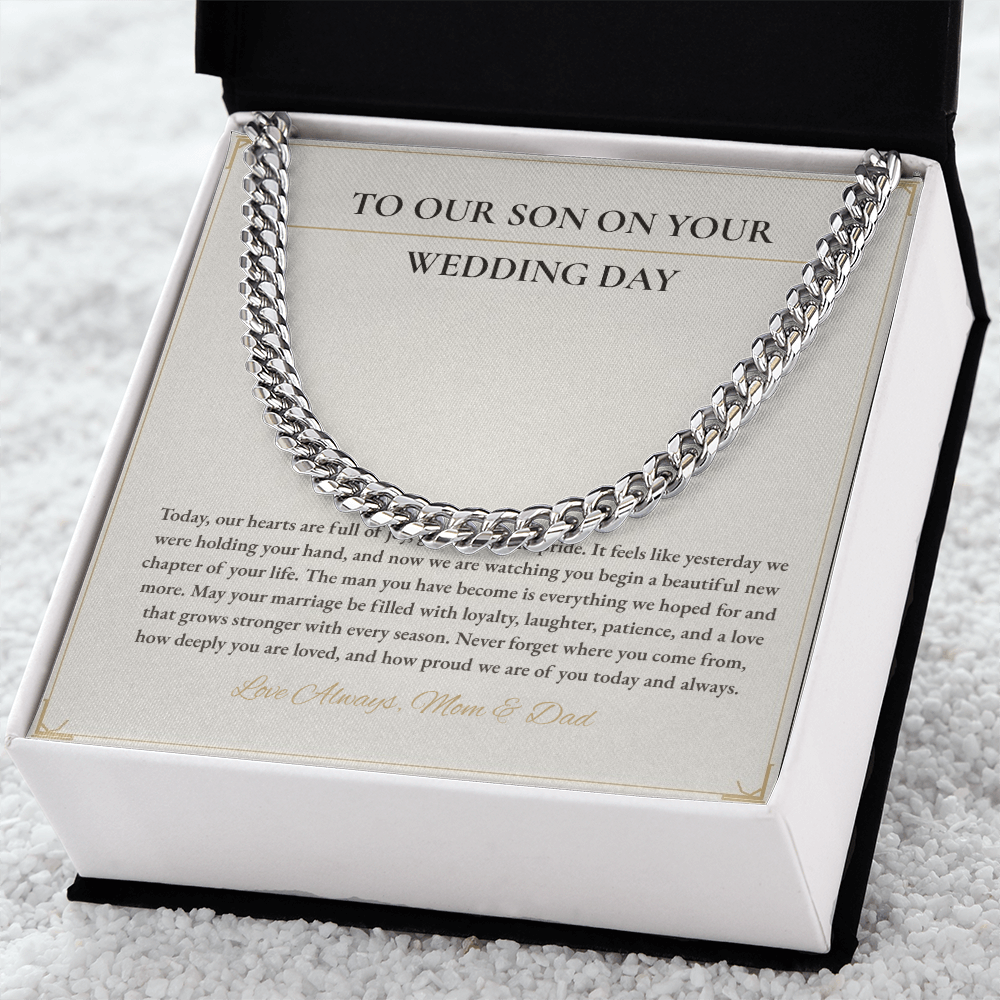 Cuban Link Necklace – Meaningful Gift for Son on His Wedding Day