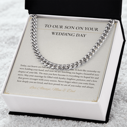 Cuban Link Necklace – Meaningful Gift for Son on His Wedding Day