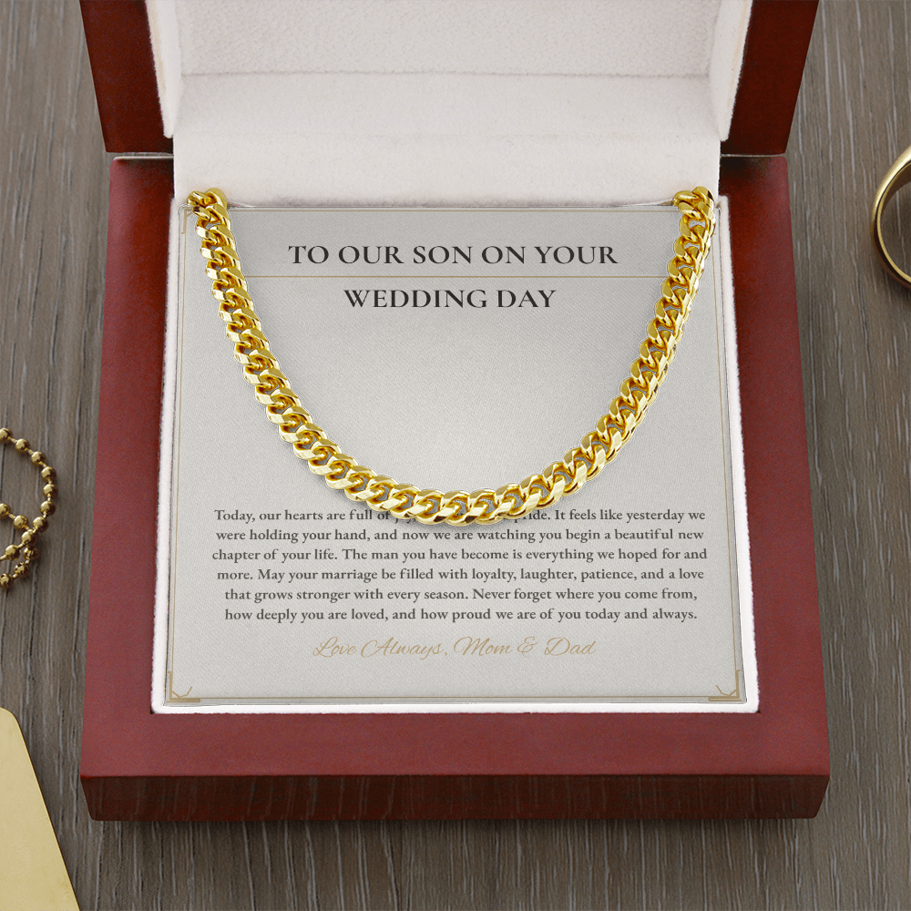 Cuban Link Necklace – Meaningful Gift for Son on His Wedding Day