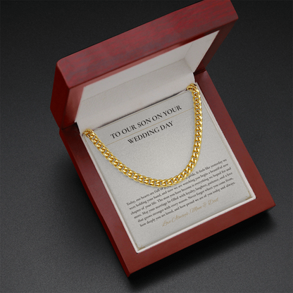 Cuban Link Necklace – Meaningful Gift for Son on His Wedding Day
