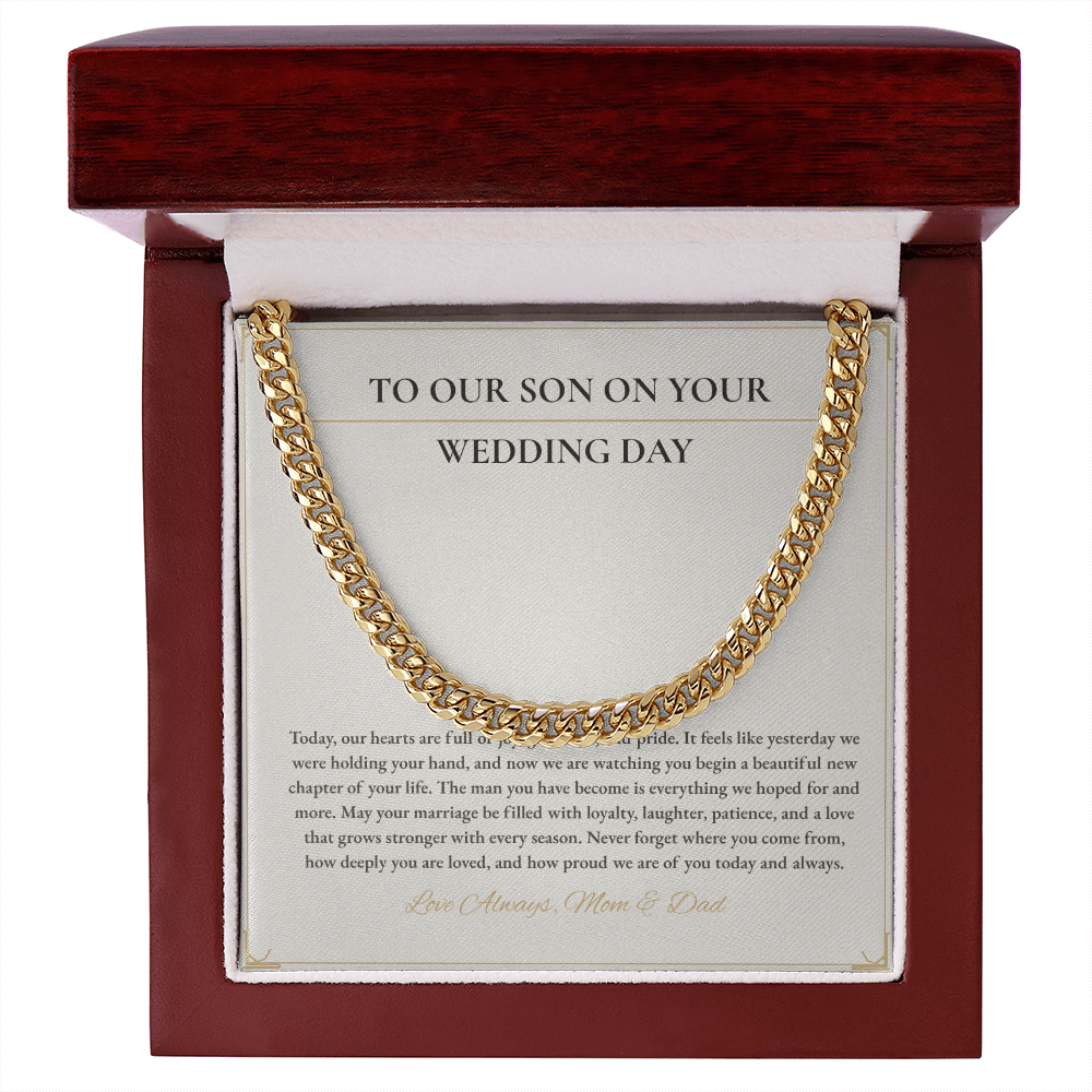 Cuban Link Necklace – Meaningful Gift for Son on His Wedding Day