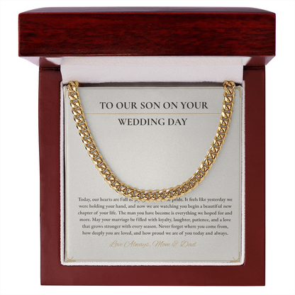 Cuban Link Necklace – Meaningful Gift for Son on His Wedding Day