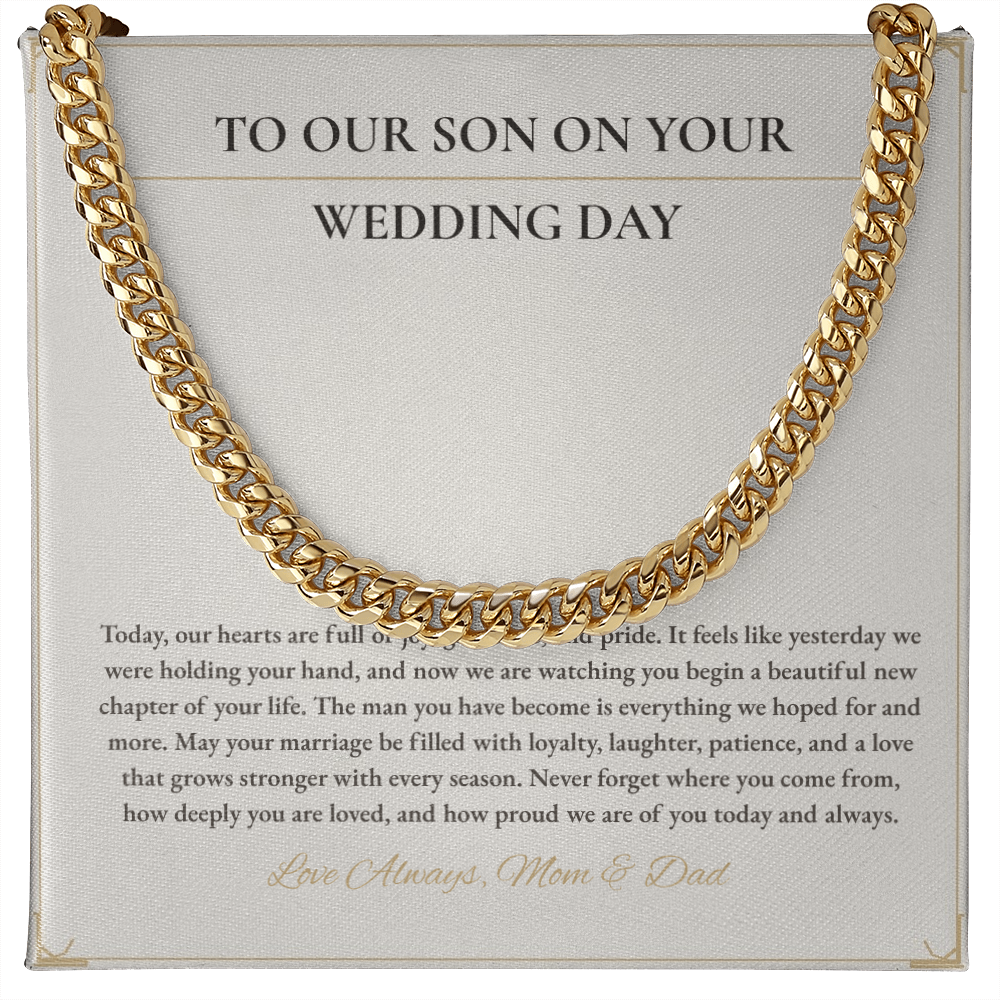 Cuban Link Necklace – Meaningful Gift for Son on His Wedding Day