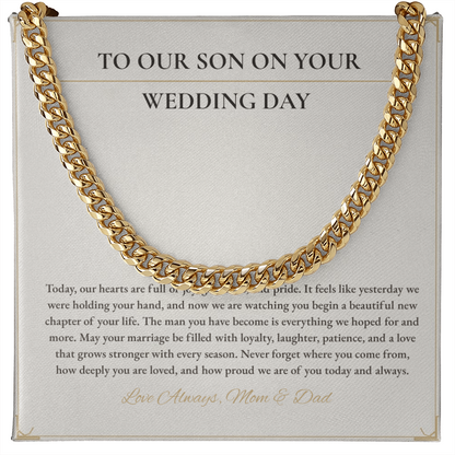Cuban Link Necklace – Meaningful Gift for Son on His Wedding Day