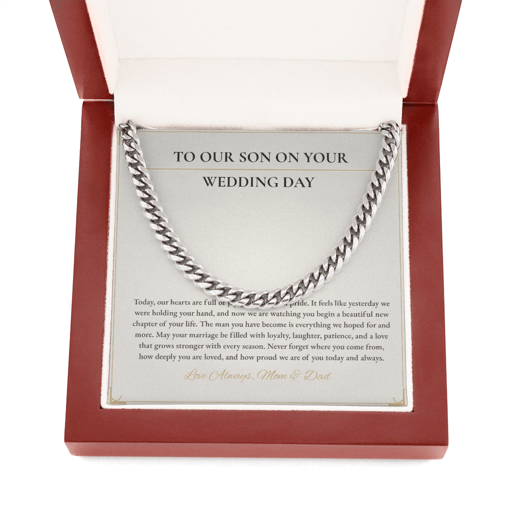 Cuban Link Necklace – Meaningful Gift for Son on His Wedding Day