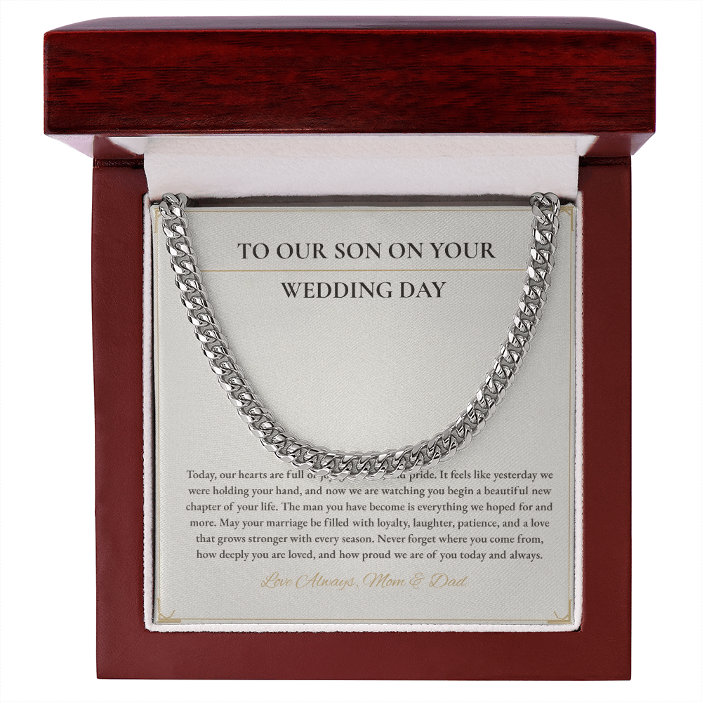 Cuban Link Necklace – Meaningful Gift for Son on His Wedding Day