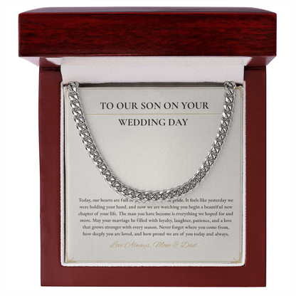 Cuban Link Necklace – Meaningful Gift for Son on His Wedding Day
