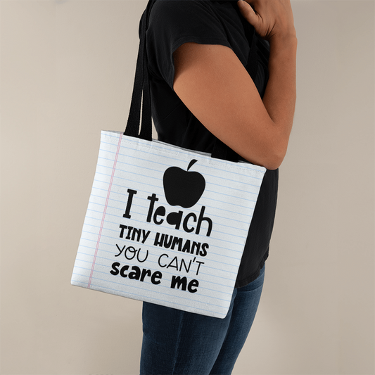 TEACH TINY HUMANS TOTE BAG - PAPER
