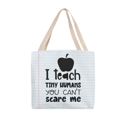 TEACH TINY HUMANS TOTE BAG - PAPER
