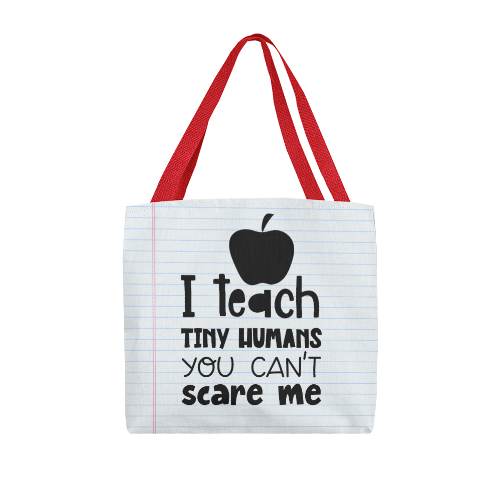 TEACH TINY HUMANS TOTE BAG - PAPER