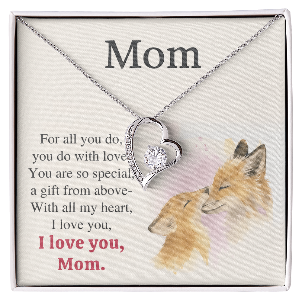 Forever Love Necklace – 'I Love You Mom' Fox Card • Gift for Momrevise the page and i will update