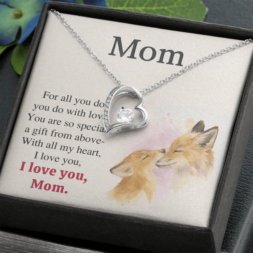 Forever Love Necklace – 'I Love You Mom' Fox Card • Gift for Momrevise the page and i will update