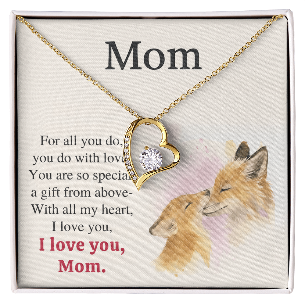 Forever Love Necklace – 'I Love You Mom' Fox Card • Gift for Momrevise the page and i will update