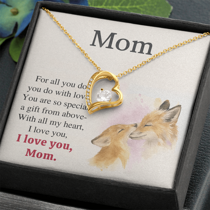Forever Love Necklace – 'I Love You Mom' Fox Card • Gift for Momrevise the page and i will update